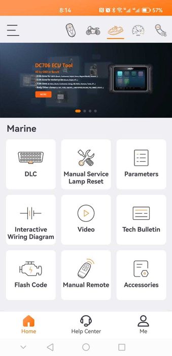 Máq. Diagnostico Mota Água BPR/ SEA-DOO OBDSTAR  em Português 5 polg