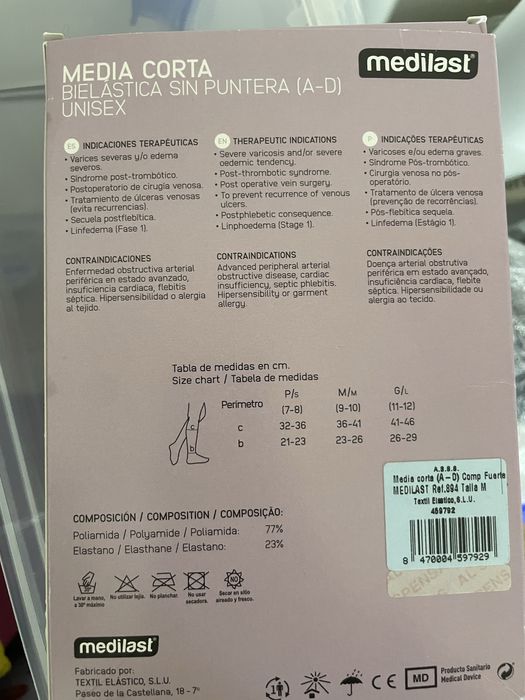 2 pares meias de compressão