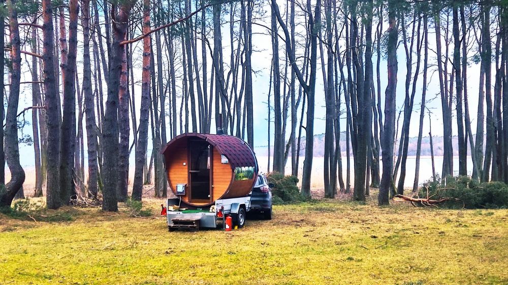 Sauna mobilna panoramiczna balia Jacuzzi wynajem