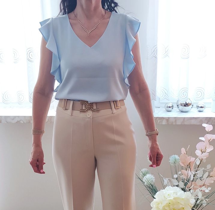 Elegancka bluzka 36/38 PurPura błękit, jasnoniebieska