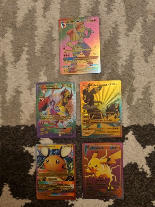karty pokemon dla kolekcjonera 5szt