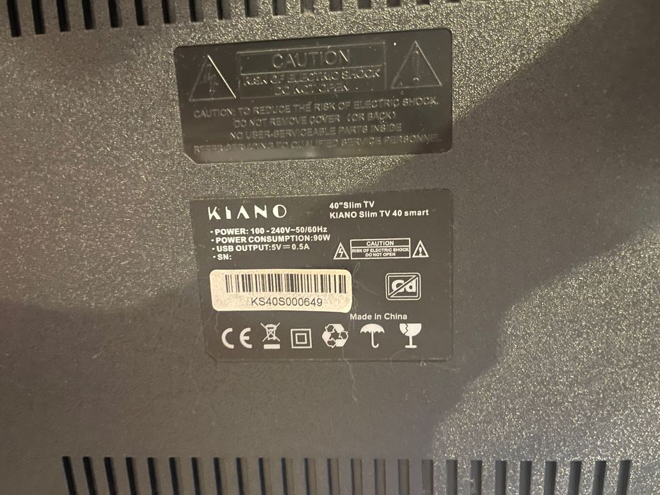 Telewizor Kiano Slim 40” stan bardzo dobry nieuszkodzony