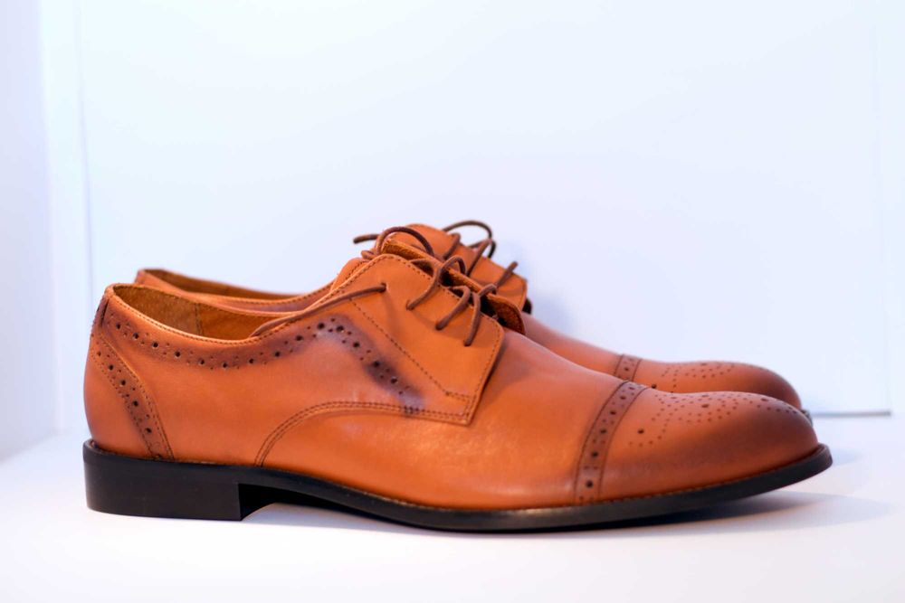 BUTY MĘSKIE ROZMIAR 43 Brązowe wizytowe skóra hit polski producent