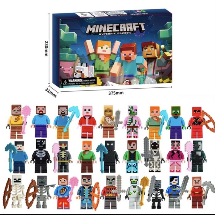 Набір minecraft (24 фігурки) майнкрафт