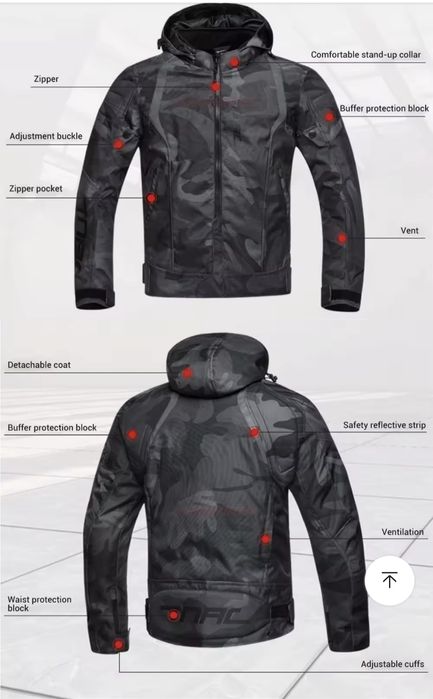 Мотокуртка TNAC зелена