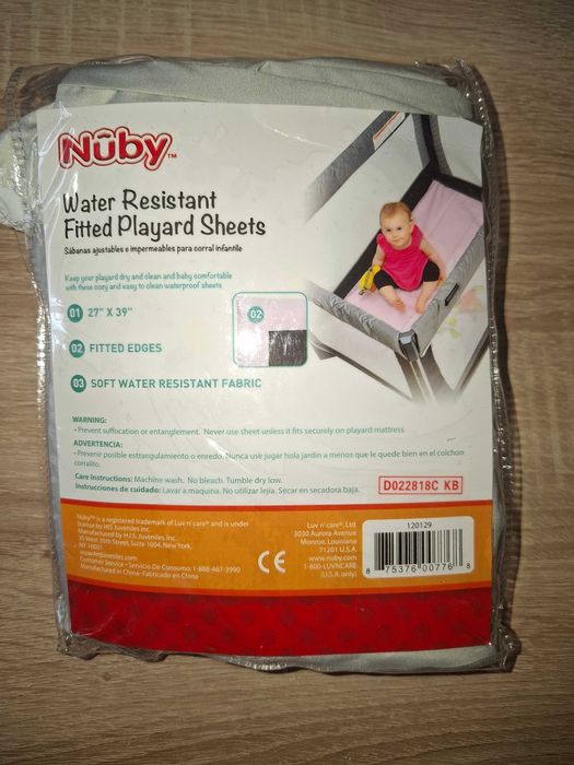 Nowe 2 szt. prześcieradło nieprzemakalne Nuby