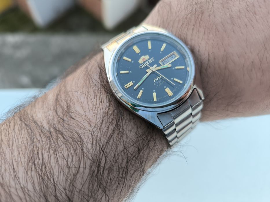 Piękna czerń zegarek orient crystal automat ni seiko tissot citizen