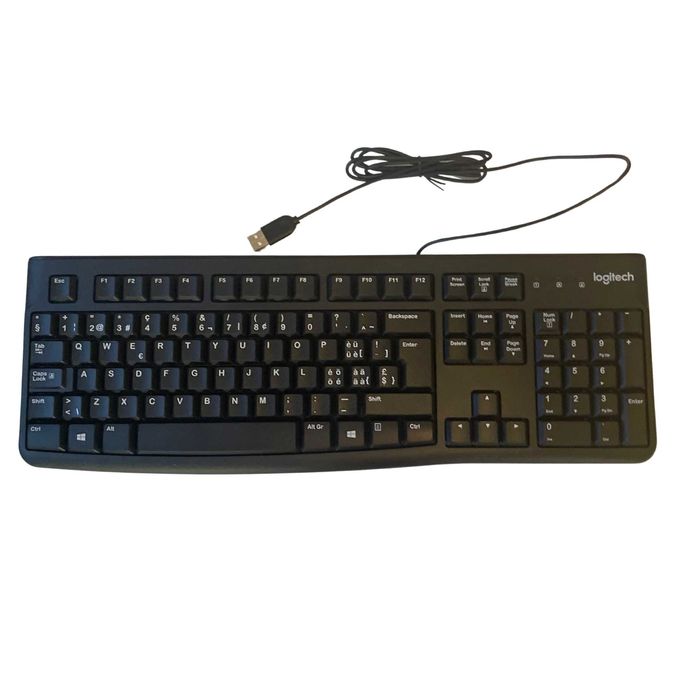 Klawiatura przewodowa czarna Logitech K120, Plug & Play