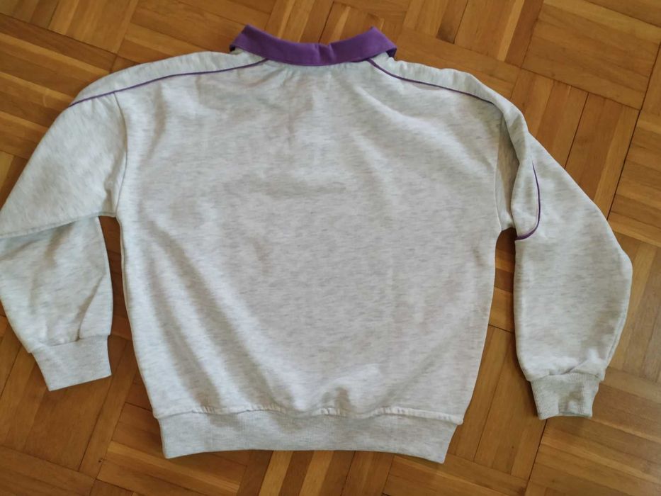 Jasnoszara, dresowa bluza z kołnierzykiem, Reserved 146 cm