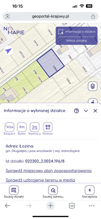 Sprzedam ostania dzialke na ulicy