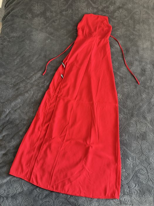 Червона жіноча сукня -сарафан максі