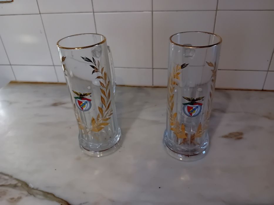 Conjunto de 2 Canecas Antigas Benfica