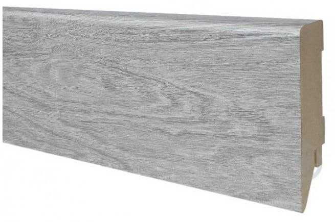 Плинтус МДФ ОМиС дуб светло-серый 80x16x2400 мм