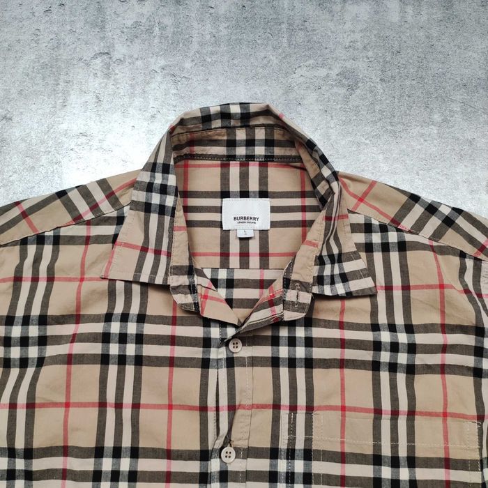 MĘSKA Elegancka PREMIUM Luxury Koszula Kratka Burberry London Kieszonka