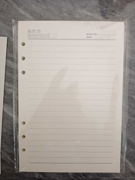 RC6F_001 | Recarga para Agenda/Diário A5 de 6 furos | Páginas Novas