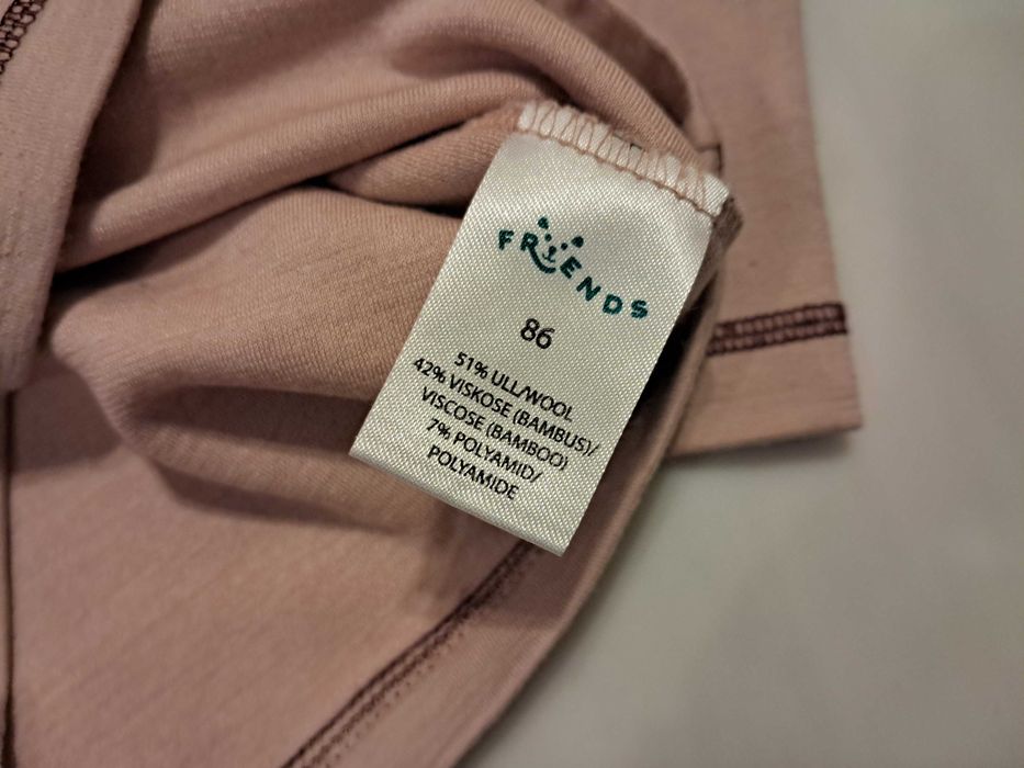 Bluzeczka/koszulka Friends, merino wool/wełna, termiczna, r. 86