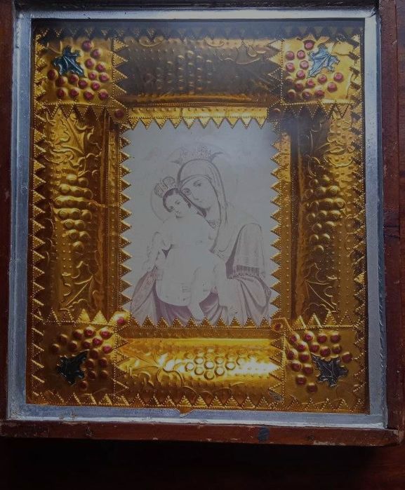 Старовинна давня ікона Богоматері кін. XIX - поч. XX ст.