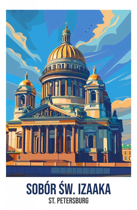 Plakat 53x81cm Sobór św. Izaaka