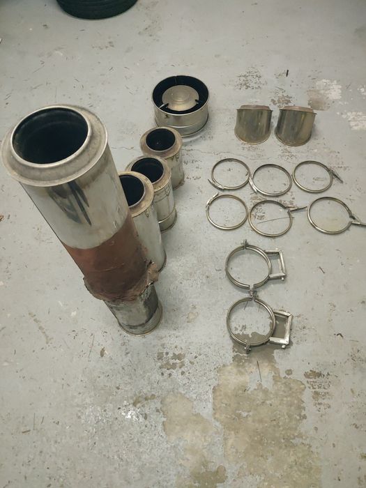 Tubos chaminé inox parede dupla (isolados) + acessórios