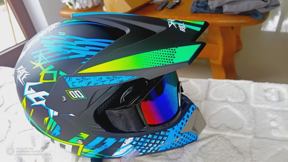Kask gogle XL hulajnoga Rover