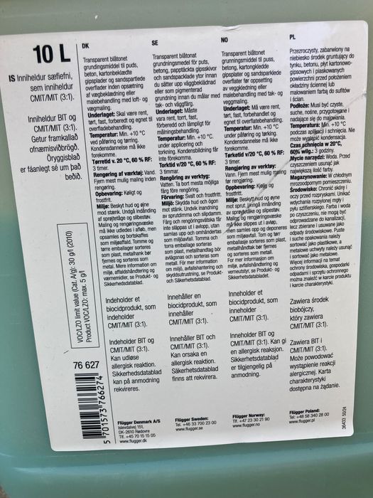 Flügger Non-drip - niekapiący grunt wodny pod farby i gładzie