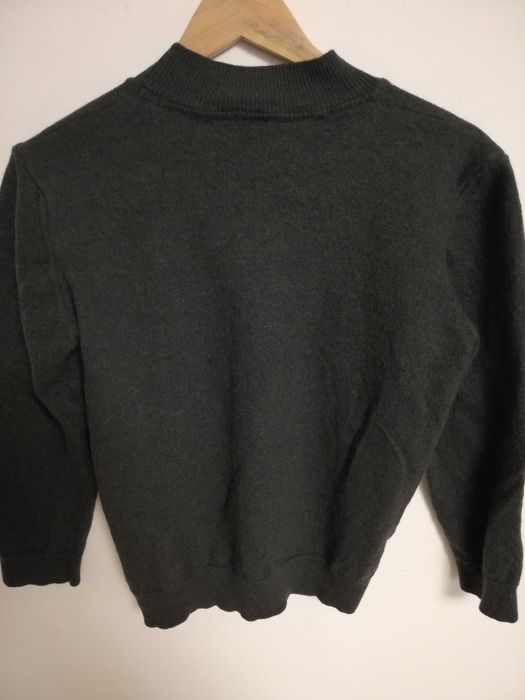 sweter Sand 100% merino wool S M 36 38 zielony