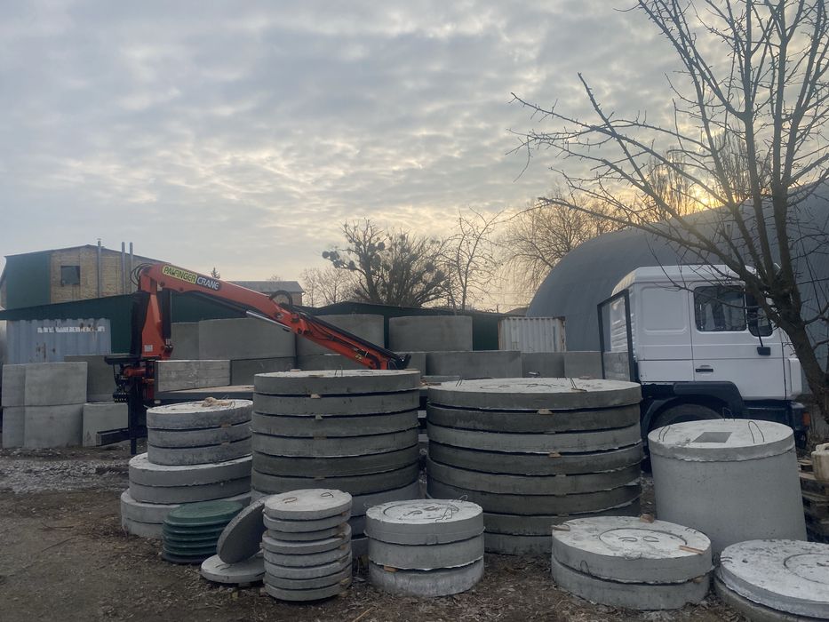 Бетонні кільця.Доставка,монтаж