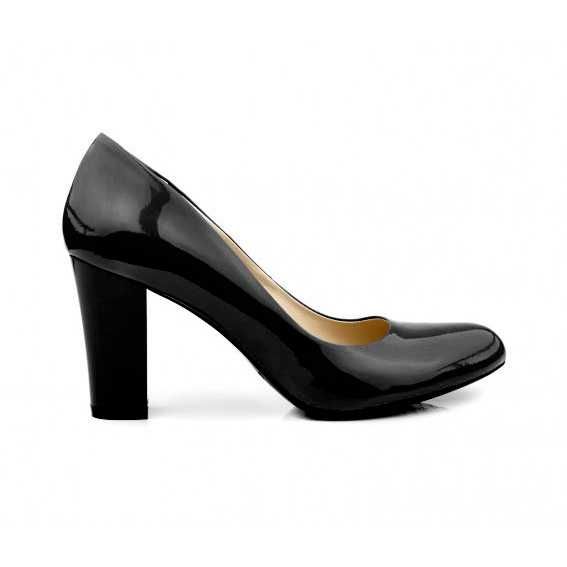 Черные туфли новые 38 размер Grand Style натуральная кожа лак каблук