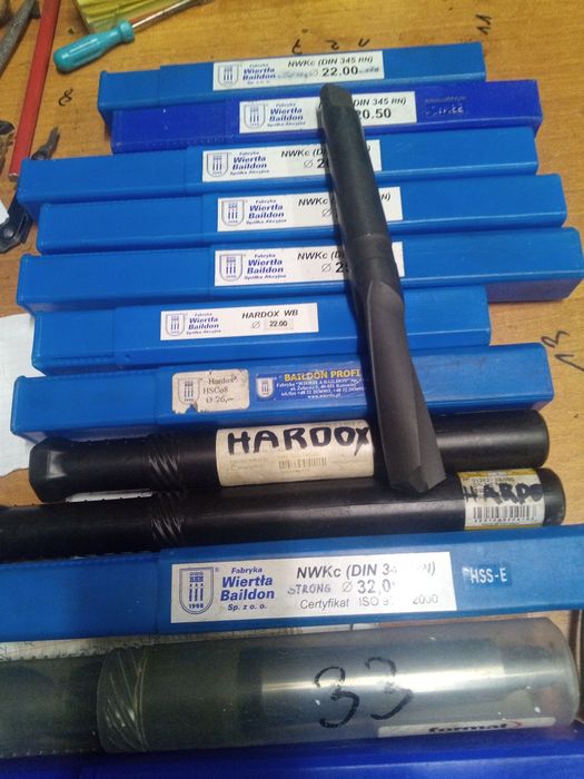 Wiertla do metalu hardox NWKc BHH Hss Hss-e hss-Co8 baildon