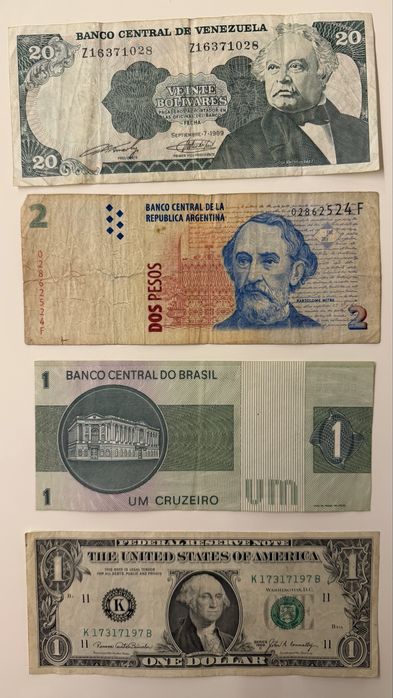 Brasil, Argentina, Venezuela e Estados Unidos