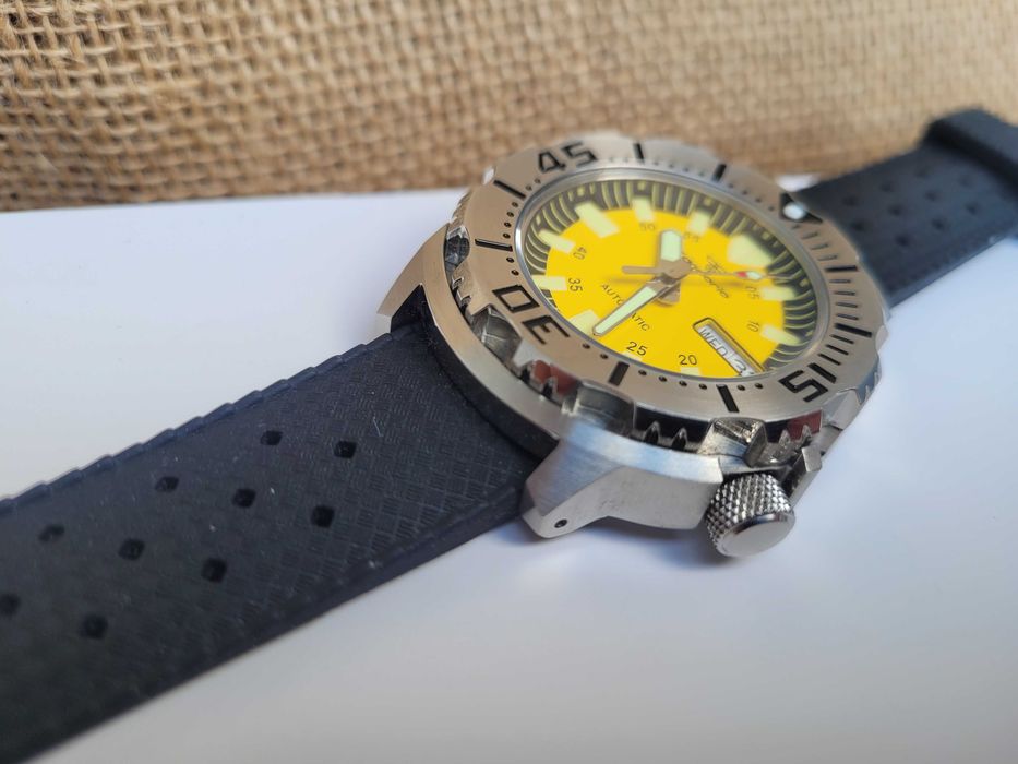 Tandorio 42mm Monster NH36 Automatic Zegarek AR Sapphire Glass