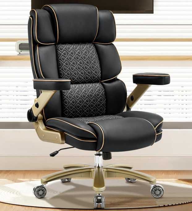 Fotel Biurowy 230 kg, Ergonomiczny Fotel Szefa Ze Skóry