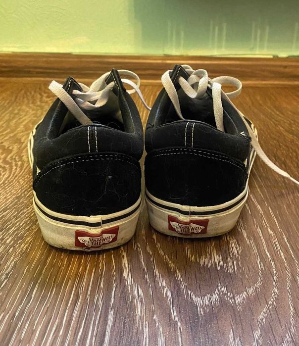 Кеди Vans Old Skool оригінал 43 розмір (28 см) Чорні Позняки Самовивіз