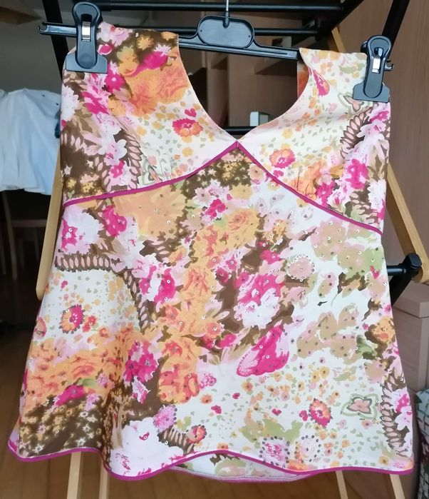 Top Colorido sem Costas