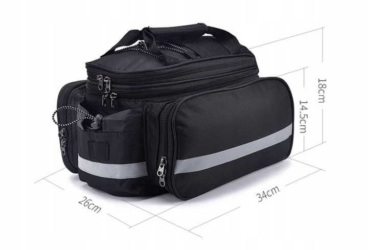 NOWA torba rowerowa + bagażnik aluminiowy uniwersalny ZESTAW mocny