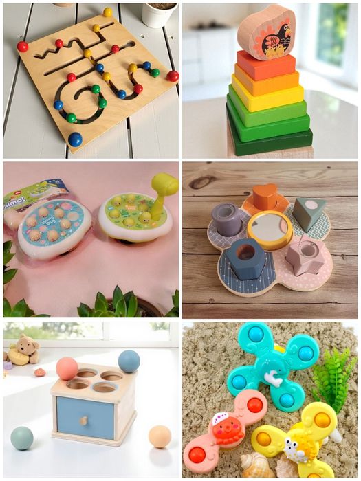 Монтессорі ранній розвиток дерев'яні Сортер пірамідка  ксилофон