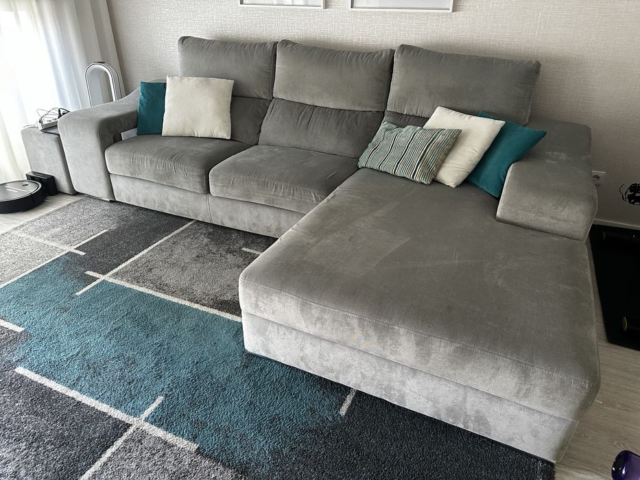 Sofá 3 lugares com chaise long