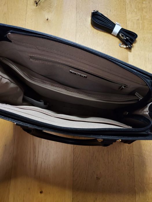 Elegancka damska torba torebka shopperka duża czarna David Jones Paris