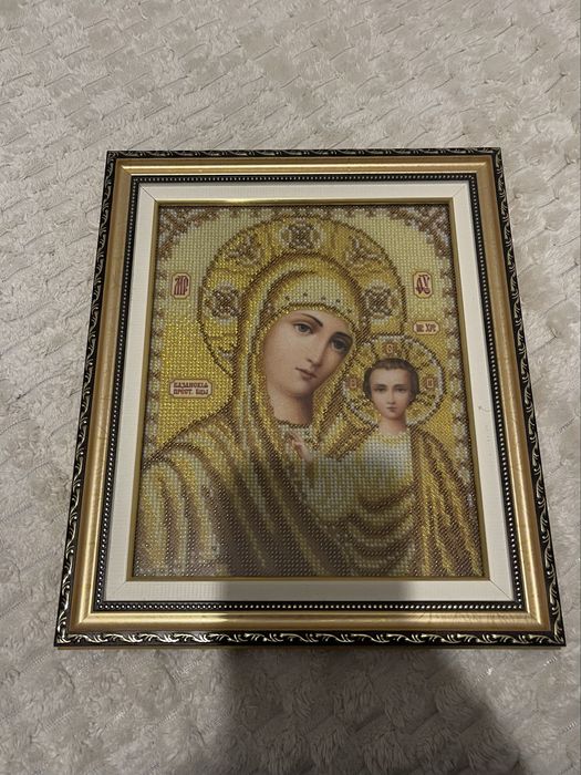 комплект із двох бісерних ікон