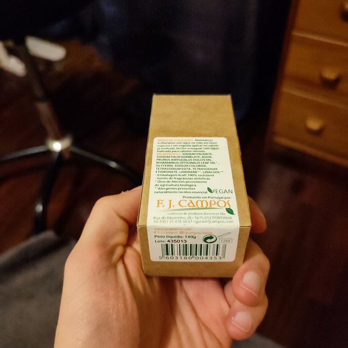 Shampoo sólido alecrim Bio Novo por abrir