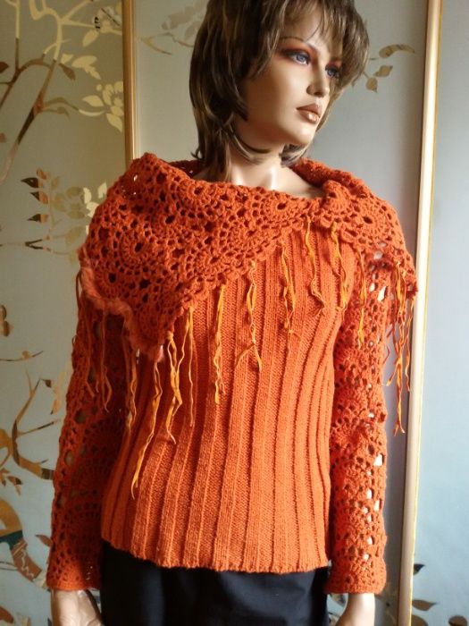 Яркий шерстяной свитер, джемпер. как НОВЫЙ, 46 -48 размер+ еще один