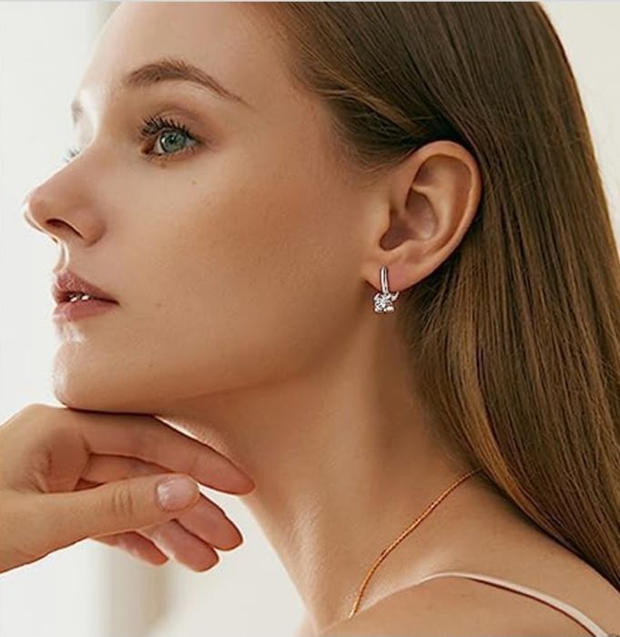 Сережки з діамантами 0.5 карат