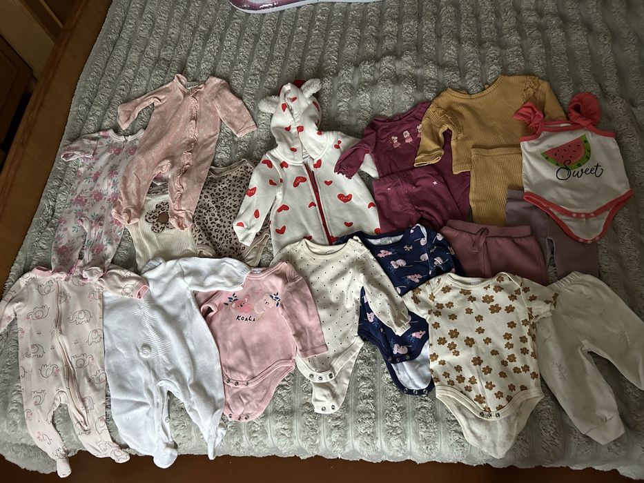 Пакет, лот, набір дитячого одягу, на дівчинку, 0-3 місяці