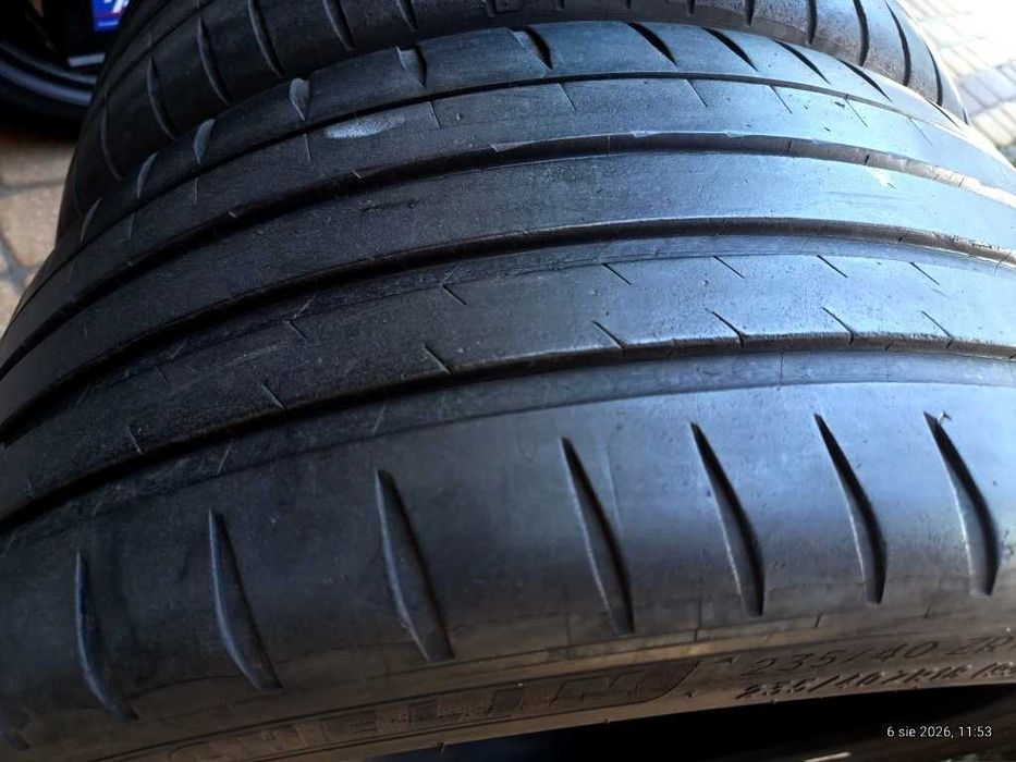 2Opony Letnie 235/40/18 95Y MICHELIN Pilot Sport 4S Extra-Load DT1 RIM-Protector Germany 12.2020r Bieżnik~5mm