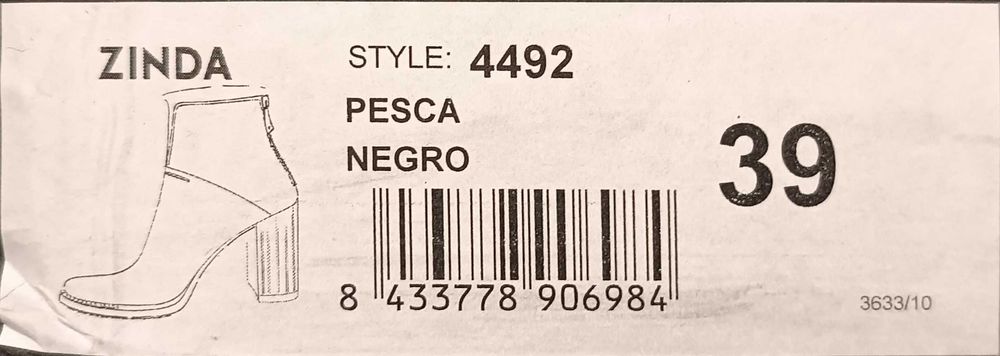 Buty Zinda Pesca Negro Czarne rozmiar 39 BDB