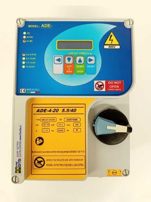 trójfazowy kontroler/sterownik dla 1-pompy(silnika) 1x0.75 -4kW