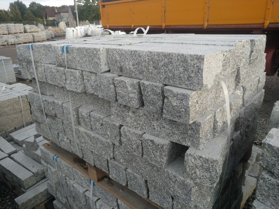 Palisada granitowa 40cm bloczek ogrodzeniowy granit kostka brukowa