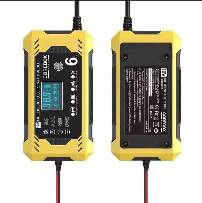 Carregador de bateria inteligente 12V carros motos  H-6CS NOVO