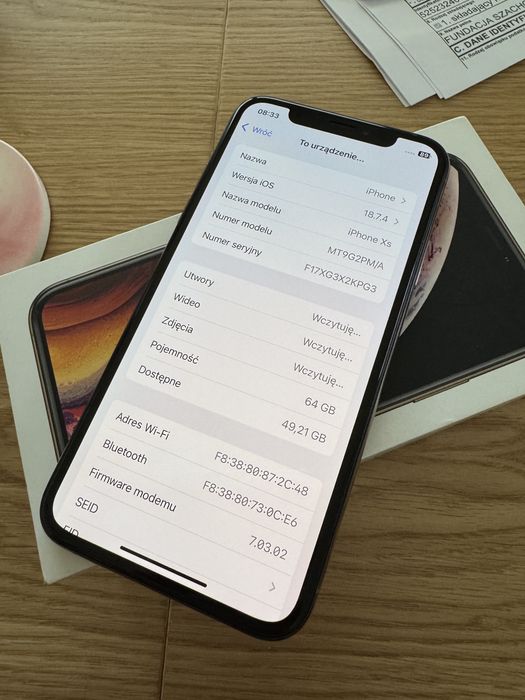 Apple iPhone XS 64gb + Słuchawki Apple Airpods 3, nowa bateria