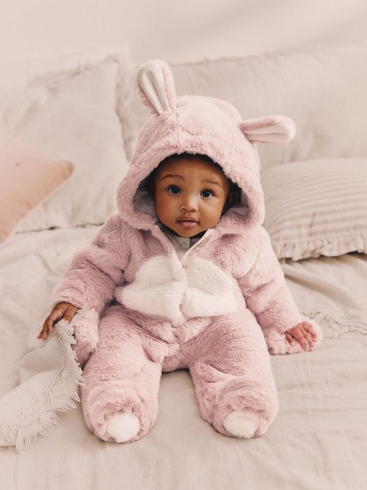 Демісезонний плюшевий комбінезон зайчик Next 12-18 місяців